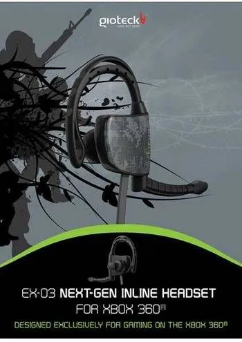 Xbox360 Giotech Gioteck EX-03 wired Headset für Microsoft Xbox 360 NEU