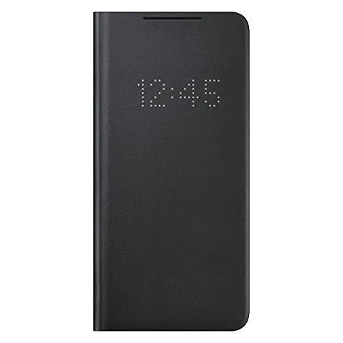 Samsung LED View Cover Case EF-NG996 für Galaxy S21+ Plus Schwarz - Taschen & Schutzhüllen mit antimikrobieller Beschichtung, LED Anzeige und Platz für Visitenkarten – ideal für stylischen und praktischen Schutz.