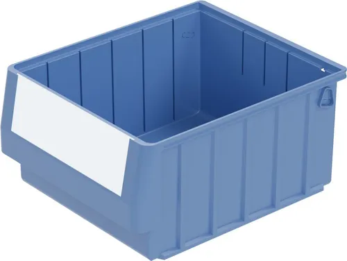 Bito Regalkasten RK Set RK3214, taubenblau, 6 Stück - Regalkästen, ideal für BITO-Regalsysteme, mit hohem Füllvolumen und stabiler Stapelbarkeit, inklusive 1 Etikett pro Behälter für einfache Organisation.