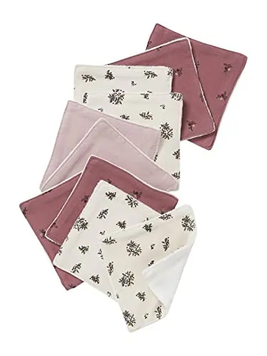 vertbaudet Waschlappen 10er-Pack - Waschhandschuhe aus 100% Bio-Baumwolle, umweltfreundlich und perfekt für die sanfte Pflege Ihres Babys. Mit praktischem Aufbewahrungsbeutel.