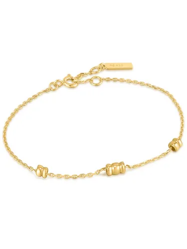 Ania Haie Armband Smooth Operator B038-01G - Modisches Damenarmband aus 925 Sterling Silber, verstellbar von 16,5 bis 19,7 cm – ideal für jeden Anlass.