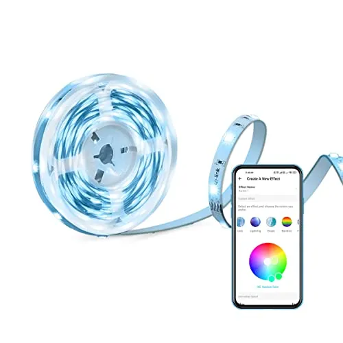 Tapo TP-Link LED Strip 5M - Wifi LED Streifen mit 16 Mio. Farben - Gestalten Sie Ihre Räume individuell mit dem 5M langen LED Strip. Dimmbare Farben, APP Steuerung und einfache Sprachbefehle machen die Beleuchtung flexibel und komfortabel.