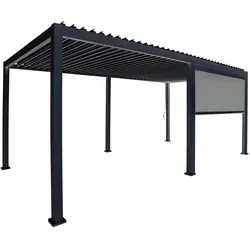 Sonnenrollo Mirador 3,6 m Anthrazit - Terrassenüberdachungen – witterungsbeständiges Sonnenrollo mit stabilen Führungsschienen, einfach in der Höhe einstellbar für optimalen Sonnenschutz.