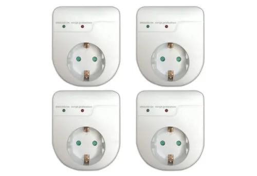 HEITECH Steckdose mit Überspannungsschutz und Kindersicherung - Steckdosenadapter mit 4 Steckplätzen, schützt Ihre Geräte zuverlässig vor Stromspitzen und Überspannung, ideal für sichere Anwendungen im Haushalt.