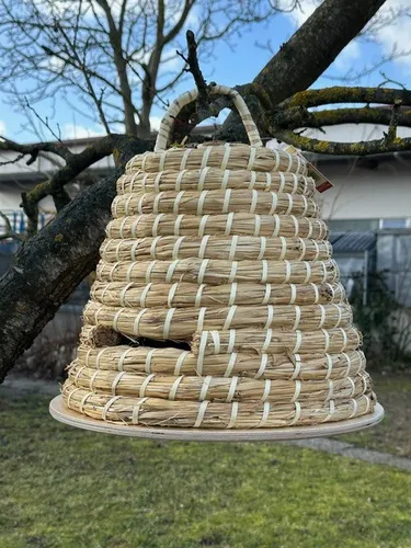 Elmato Bienenkorb Bienenstock Bienenhaus *NEU* (18081) - Bienen- & Insektenhotels, hochwertiger Bienenkorb für die Förderung von Bestäubern und naturnahem Gartenbau
