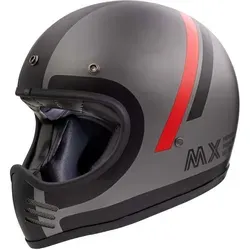 Premier Trophy MX DO, Motocrosshelm - Matt Grau/Schwarz/Rot - XS