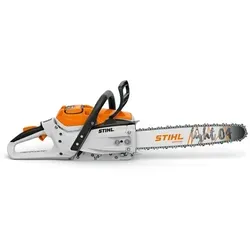 STIHL Akku-Motorsäge MSA 300, 36V, 45 cm für Profis - Professionelle Akku-Motorsäge MSA 300, 36 V, mit 45 cm Schienenlänge, ideal für das Fällen und Entasten kleiner bis mittelgroßer Bäume. Hohe Schnittleistung und ergonomisches Design für müheloses Arbeiten.