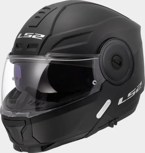 LS2 Modularer Motorradhelm Scope II SOLID Matt Black M - Motorradhelm mit leichter HPTT-Schale und hypoallergenem COOLMAX-Futter für optimales Feuchtigkeitsmanagement und Atmungsaktivität, ideal für begeisterte Fahrer.