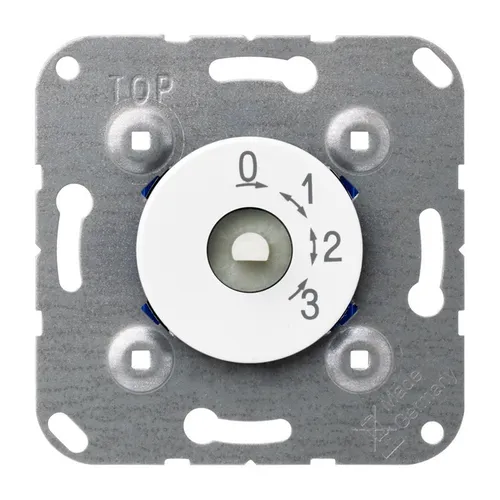 Jung 1101-4 WW Drehschalter - Dreistufenschalter für Unterputzmontage, ideal für individuelle Lichtsteuerung in Ihrem Smart Home. Halogenfrei und mit Drehknopf für einfache Bedienung.
