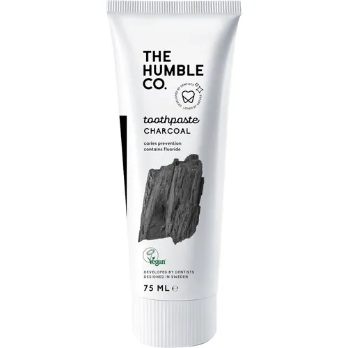 Humble Brush Zahnpasta Aktivkohle - Zahnpasta mit Aktivkohle für natürliche Aufhellung und Tiefenreinigung. Vegan, tierversuchsfrei und in umweltfreundlicher Verpackung – ideal für nachhaltige Zahnpflege.