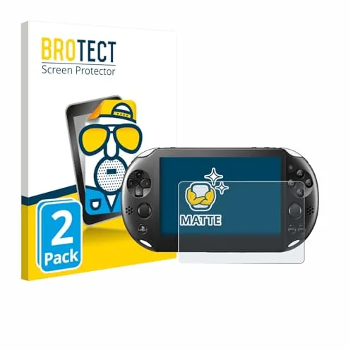 BROTECT Entspiegelungs-Schutzfolie für Sony Playstation PS Vita Slim (2 Stück) Matte Displayschutz-Folie, Anti-Reflex, Anti-Fingerprint