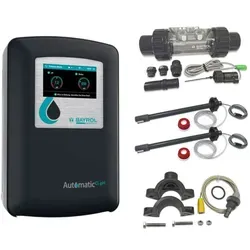 BAROL Automatic Cl/pH Dosieranlagen Set - Poolzubehör mit WiFi-Modul, regelt automatisch Desinfektionsmittel- und pH-Wert, inkl. Smart&Easy Connector, Temperatur Kit und Füllstandsüberwachung für optimalen Poolkomfort.