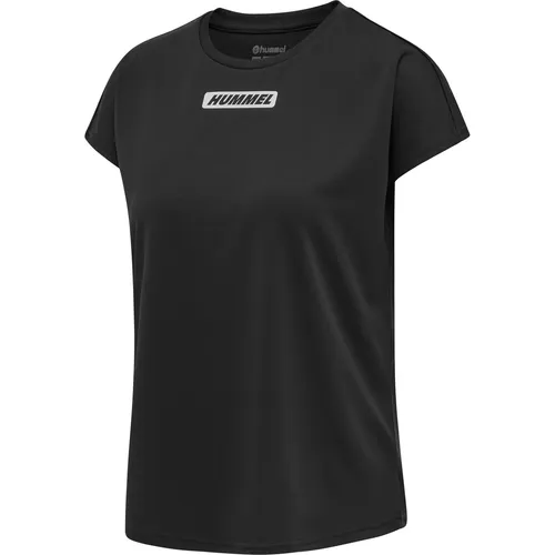 Hummel Hmlte Tola Loose T-Shirt - Schwarz, Gr: XS - Blusen, Tops & Shirts für Damen, Sportstyle T-Shirt aus 100% Polyester, ideal für sportliche Aktivitäten und Freizeit.