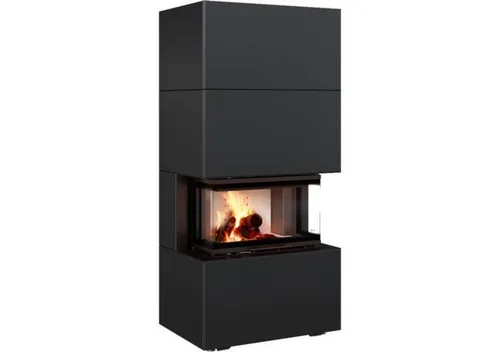 Kratki Easy Box Kaminbausatz 7 kW Schwarz - Kaminöfen mit 7 kW Heizleistung, externem Lufteinlass und 5 Jahren Garantie – ideal für effizientes Heizen mit Holz.