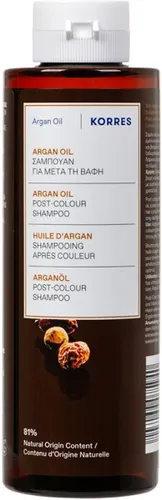 KORRES Argan Oil Shampoo 250ml - Shampoo für coloriertes Haar mit Argan- und Jojobaöl, bietet Farbschutz und langanhaltenden Glanz. Ideal nach der Coloration für gesunde, geschmeidige Haare.