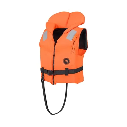 MESLE Rettungsweste 100N ohnmachtsicher nach DIN EN ISO 12402-4 | Schwimmweste für Kinder & Erwachsene 10–120 kg | Signalpfeife, Reflektoren, Drainagelöcher | ideal für Boot, Segeln & Wassersport