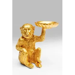 KARE DESIGN Deko-Figur Monkey Tealight Holder Polyresin Gold