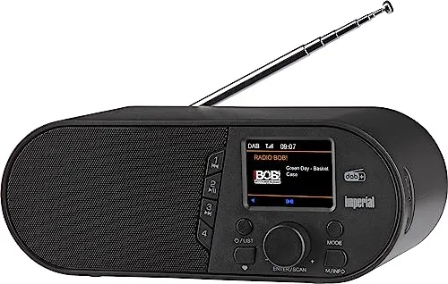 Imperial DABMAN d105 DAB+/FM Radio mit Bluetooth 5.1 - Kompaktes Digitalradio mit 7W Lautsprecher, Bluetooth 5.1 und USB-C, ideal für Zuhause und unterwegs. Genießen Sie rauschfreies DAB+ und FM sowie eine praktische Weckfunktion.