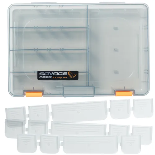 Savage Gear Gummifisch Box Lurebox Smoke 27,5x18x4,5cm, Köderbox, Kunstköderbox