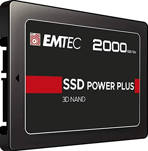 Emtec ECSSD2TX150 2TB interne SSD – SATA X150 Power Plus - Festplatte mit 2TB Speicher, bietet bis zu 10x schnellere Ladezeiten als herkömmliche Festplatten und optimiert Ihr Gerät sofort.