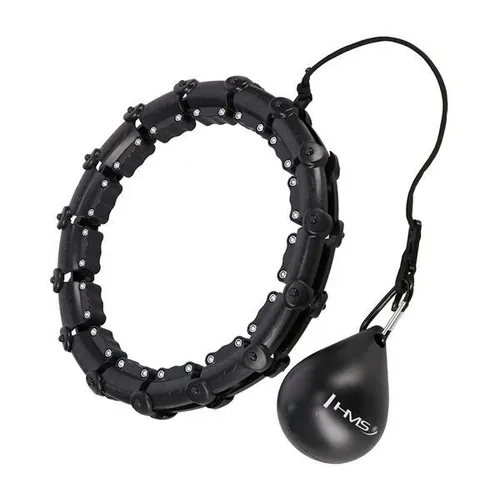 HHW11 PLUS SIZE HULA HOP BLACK Z WYPUSTKAMI I OBCIĄŻNIKIEM HMS HMS 5907695553512