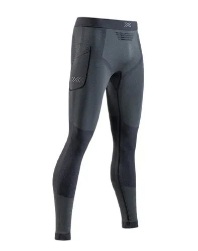 X-Bionic Laufhose Xceed Ride Run Long Tight - Hochwertige Herren-Laufhose in Schwarz/Grau, optimiert für Thermoregulation mit Hygrodiffuseur und Vectorsphere-Technologie für besten Tragekomfort und Leistung.