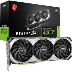 MSI GeForce RTX 4060 Ti Ventus 3X 8G OC - High-Performance Grafikkarte - Grafikkarten mit 8GB GDDR6, NVIDIA DLSS3 und erstklassiger Kühlung für Gaming in 4K bei 120Hz. Ideal für Gamer und kreative Profis.