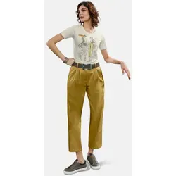 MADELEINE Culotte Verkürzte Hose mit geradem Bein Unifarbenes Design, ohne sichtbaren Verschluss gelb 20