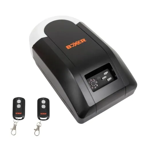 Boxer 3000 Garage Door Opener 1000N - Haus Garten, leistungsstarker Garagentoröffner mit 1000N Hebekraft für Türen bis 16 m², sicherer automatischer Stopp bei Hindernissen und reduzierte Geschwindigkeit für mehr Sicherheit.
