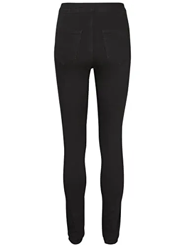 Noisy May NMElla Super High Jeans Damen schwarz XS - Stylische Jeans für Damen mit hoher Taille und super Slim Fit, ideal für eine moderne Streetwear-Garderobe. Hohe Dehnbarkeit für optimalen Tragekomfort!