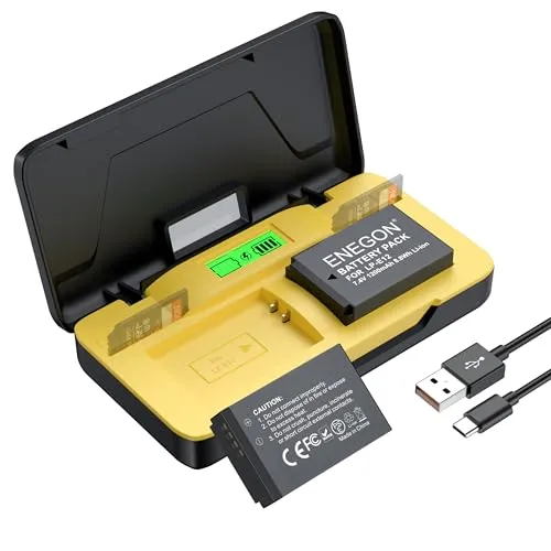 ENEGON LP-E12 AKKU 20W Dual Storage Schnellladegerät Set (2X 1200mAh) für Canon EOS M50 Mark II, 1200D,100D, M50, EOS M, M2, M10, M100, M200, Kiss X7, PowerShot SX70 HS,