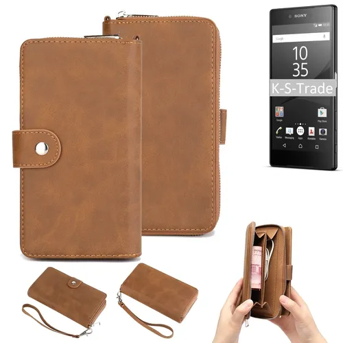 Portemonnee Handy-Hülle für Sony Xperia Z5 Premium Schutzhülle Case braun