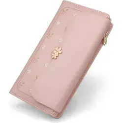 REETEE Damen Geldbörse Groß Langformat Kunstleder mit vielen Fächern - Elegante Geldbörse für Damen: Mit 10 Kartenfächern, einem Zipper-Münzfach und 5 Währungsfächern bietet sie viel Platz. Ideal für Alltag und Reisen, kombiniert sie Stil mit Funktionalität.