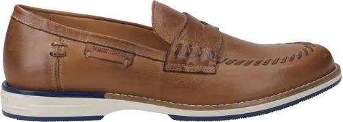 Galizio Torresi Herren Slipper 310840 V70151 aus braunem Glattleder - Slipper & Loafer, klassischer Penny Loafer mit traditionellem Glücksritual und stilvollem Design – perfekt für jeden Anlass!
