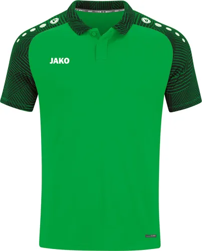 JAKO Herren Poloshirt Performance - Soft Green/Schwarz, Größe S - Sportliches Poloshirt aus 100% recyceltem Polyester, atmungsaktiv und schnell trocknend, ideal für aktive Männer.