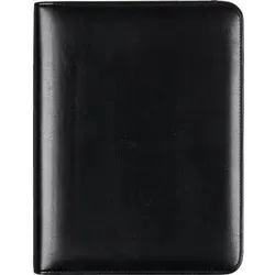 rido/idé 706508390 Timing 1 RB Leder sw RV - Hochwertiger Terminplaner im A5-Format mit Leder-Ringbuch und praktischem Reißverschluss. Ideal für Organisation und Notizen, inklusive 32 karierten Blatt und Adressregister.