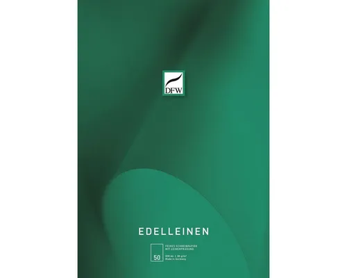 Notenblock Briefblock Edelleinen - A4 unliniert 80 g/qm 50 Blatt.