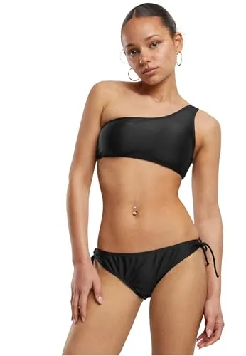 Urban Classics Damen Asymmetrischer Bikini Set - Stylischer asymmetrischer Bikini für Frauen mit verstellbaren Shorts. Ideal für Strandaktivitäten und bietet hervorragenden Tragekomfort durch hochwertigen Materialmix.