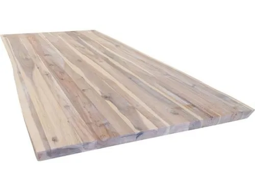 Massive Akazie Tischplatte Live Edge 200 x 90 x 38 mm - Hochwertige Tischplatte aus massiver Akazie mit natürlicher Kante, ideal für kreative Möbelbauprojekte im Innenbereich. Einzigartiges Design und robuste Qualität.