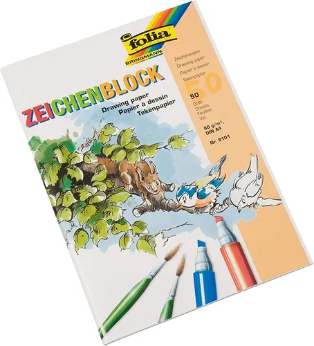 folia Zeichenblock 80 g/qm DIN A4 50 Blatt