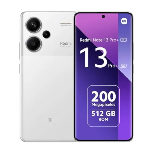 Xiaomi Redmi Note 13 Pro+ 5G 512GB Moonlight White - Simlockfreies Handy mit 512GB Speicher, ideal für Vielnutzer und Fotografie-Enthusiasten dank leistungsstarker Kamera.