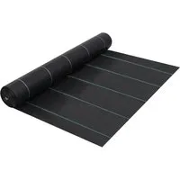 vidaXL Unkrautfolie Schwarz 2x5 m PP 313064