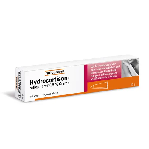 Hydrocortison ratiopharm 0,5% Creme - Arzneimittel zur Linderung von Juckreiz und Hautirritationen, gut verträglich und ideal für leichte entzündliche Hauterkrankungen.