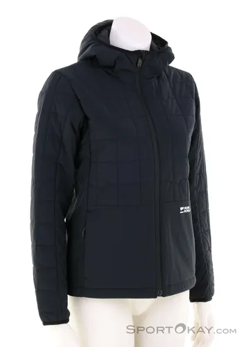 Mons Royale Canyon Merino Insulated Hooded Jacket für Frauen in Schwarz (S) - Leichte, warme Isolationsjacke für aktive Tage - ideal als Midlayer oder Solo-Piece. Atmungsaktives Material mit 100 % Merinowolle sorgt für optimale Wärme und Bewegungsfreiheit.