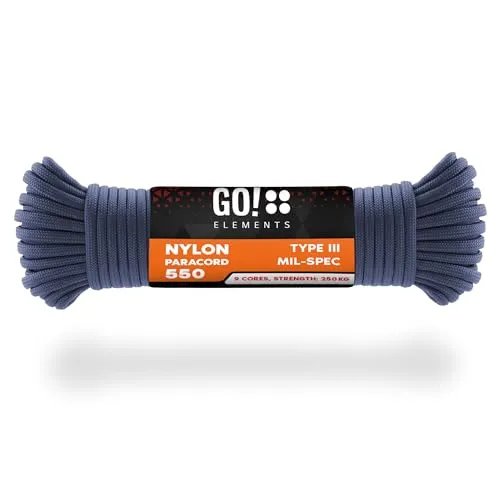 Paracord 550 Typ III | ø 4mm - 11 Kerne - max. 250 kg | 100% Nylonschnur - reißfest & extrem stabil | Nylonseil, Allzweckseil, Reepschnur & Outdoor Seil