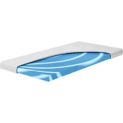 Hn8 Schlafsysteme Gelschaum-Topper Surf 100 Cool (90 x 200 cm) - Kompakter Gelschaum-Topper mit zwei Liegeseiten für individuellen Komfort. Abnehmbarer Bezug, waschbar bis 60°C, sorgt für ein angenehmes Schlafklima und leichten Umgang. Ideal zur Erhöhung der Liegehöhe um ca. 6 cm.
