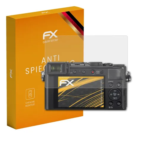 atFoliX 3x Panzerfolie für Panasonic Lumix DC-LX100 II Schutzfolie matt&stoßfest