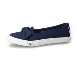 Dockers by Gerli Ballerina Freizeitschuh mit auffälliger Schleife blau 44 EU