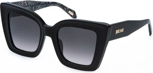 Just Cavalli SJC142 Damen Sonnenbrillen in Nero Lucido - Stylische Just Cavalli Sonnenbrillen in edlem Schwarz, Größe 51/22/140, aus hochwertigem Acetat für einen eleganten Look.