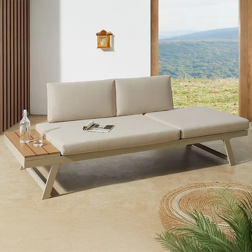 riess-ambiente Loungesofa MODULAR MIAMI 230cm - Wetterfeste Outdoor-Liege für Balkon, Terrasse und Garten, mit verstellbarem Kopfteil für höchsten Komfort und langlebigem, pflegeleichtem Material.